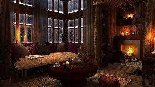 Relaxing Blizzard and Snowstorm Sounds w Heavy Wind amp Snow for Sleep Relaxation  Cozy Winter Hut [upl. by Tanberg]