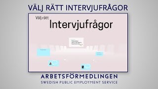 Välj rätt frågor till intervjun [upl. by Notnerb]