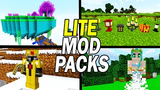 Top 10 Minecraft Modpacks For Low End PCs Lite amp Lightweight Modpacks [upl. by Ahens]