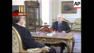 YUGOSLAVIA BELGRADE SLOBODAN MILOSEVIC INTERVIEW [upl. by Yzus]