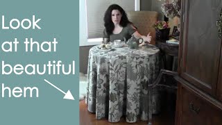 DIY Round Tablecloth Sewing Tutorial With Renee Romeo [upl. by Annait333]