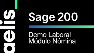 Demo Sage 200 LABORAL Nómina Sage 200 [upl. by Esinehc175]