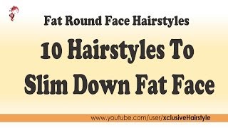 Fat round face hairstyles 10 Hairstyles To Slim Down Fat Face [upl. by Neelie257]