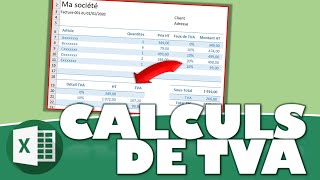 COMMENT CALCULER LA TVA SUR EXCEL [upl. by Artapoelc]