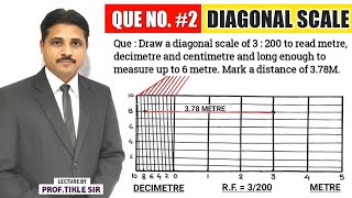 HOW TO DRAW DIAGONAL SCALE QUENO2  UNIT  ENGINEERING SCALE TIKLESACADEMYOFMATHS [upl. by Ydnis]