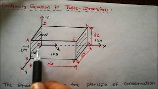 continuity equation in 3 dimensions [upl. by Anderson]