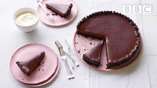 Mouthwatering salted chocolate tart  Simply Nigella  BBC [upl. by Anaila]