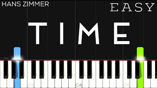 Hans Zimmer  Inception  Time  EASY Piano Tutorial [upl. by Bierman185]