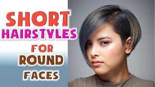 Short Hairstyles for Round Faces Women Ideas [upl. by Adella713]