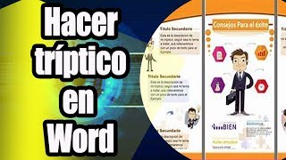 Como hacer un triptico en Word [upl. by Frisse428]