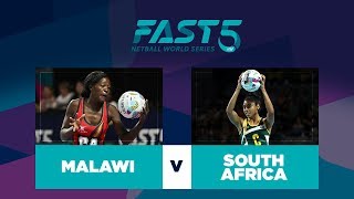 Malawi v South Africa  Fast5 Netball World Series 2017 [upl. by Kitti]