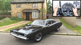 Forza Horizon 4 Doms Dodge Charger RT Steering Wheel  Shifter Fast and Furious Gameplay [upl. by Kelsy]