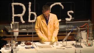 Alkali Metals  19 Reactions of rubidium and caesium with the air [upl. by Raycher38]