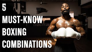 5 Boxing Combos every beginner NEEDS to learn with or without a punching bag [upl. by Evanne762]