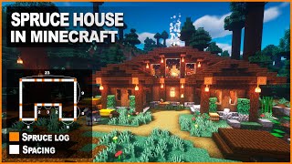 Minecraft How to build a Spruce House  Easy Tutorial [upl. by Attenor]