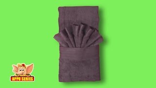 Towel Folding  Unique Hand Towel Fold [upl. by Notsob]