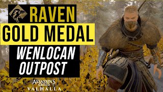 🥇 EASY STEALTH GOLD  Wenlocan Outpost Trial of the RAVEN  Mastery Challenge Tips  AC Valhalla [upl. by Teferi]