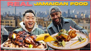 REAL Jamaican Food TOUR in NEW YORK Jerk Chicken Ackee Salt Fish Beef Patty [upl. by Gaidano]