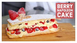 Baking Marthas Country Bakerys Berry Napoleon CakeEasy Mille Feuille Dessert Recipe 網紅拿破崙蛋糕Vlog1 [upl. by Luigino]