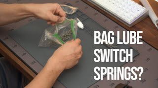 Bag Lubing Keyboard Switch Springs with Krytox 105 Oil Tutorial [upl. by Collyer]