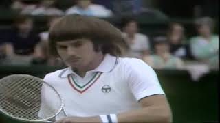 Jimmy Connors vs Roscoe Tanner 64 61 64 The Championships Wimbledon SF 1975 [upl. by Cairns240]