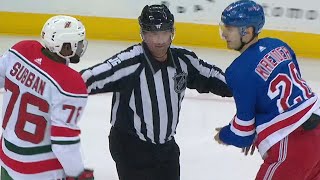 NHL Fights Of The Week Devils And Rangers Renew Rivalry [upl. by Adela]