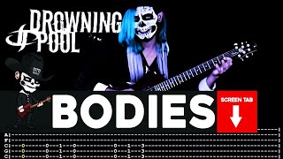 【DROWNING POOL】 Bodies  cover by Masuka  LESSON  GUITAR TAB [upl. by Maag]