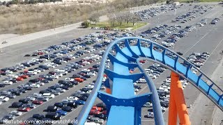 Scream Front Row HD POV Six Flags Magic Mountain [upl. by Nilo]