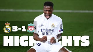 Twogoal hero Vini Jr  Real Madrid 31 Liverpool  HIGHLIGHTS [upl. by Lairret]