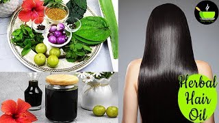 Homemade Herbal Hair Oil  How To Stop Hair Fall Naturally At Home  Hair Oil For Long amp Strong Hair [upl. by Nylarak]