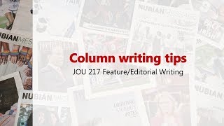 Column writing tips [upl. by Deys]