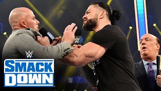 Roman Reigns takes issue with Adam Pearce SmackDown Jan 8 2021 [upl. by Pisano]