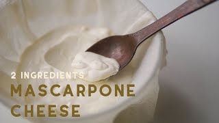 Mascarpone cheese recipe  easy 2 ingredients homemade mascarpone cheese  easy creamy mascarpone [upl. by Rhys]