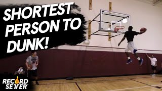 Shortest Person To Dunk A Basketball World Record [upl. by Dyke]