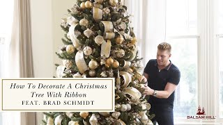 How to Decorate your Christmas Tree Professionally with Ribbons [upl. by Broeder934]