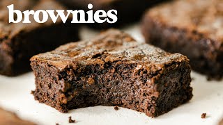 The Perfect BROWNIE  How to Make FUDGY CracklyTop Brownies [upl. by Latvina]