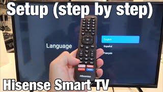 Hisense Smart TV How to Setup Step by Step from beginning [upl. by Oigile709]