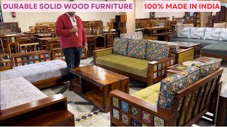 Durable Sheesham Wood Space Saving Furniture at Guaranteed Low Price Sofa Beds Dining Table Wardrobe [upl. by Silvia]