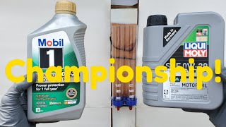 Engine oil Championship Mobil 1 vs Liqui moly [upl. by Alva]