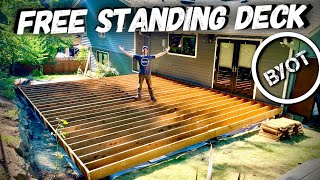 HOW TO BUILD A DECK  START TO FINISH Part 1 of 2 [upl. by Vere]