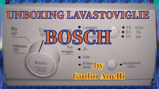 Lavastoviglie BOSCH  UNBOXING  MONTAGGIO  FUNZIONAMENTO [upl. by Aikim]