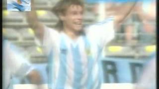 Argentina 1 Brasil 0  Mundial Italia 1990  Gol Claudio Caniggia Relato Marcelo Araujo [upl. by Kipton]