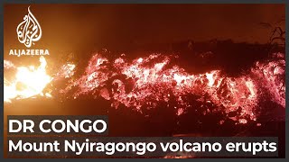 DR Congo orders Goma evacuation after Mount Nyiragongo erupts [upl. by Killian]