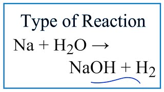 Type of Reaction for Na  H2O  NaOH  H2 [upl. by Vikki413]