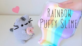 Rainbow Puffy Slime DIY Unicorn Turd [upl. by Eyt]