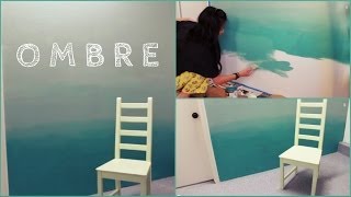 DIY Ombre Wall  How to Paint amp Tips [upl. by Suilenrac558]