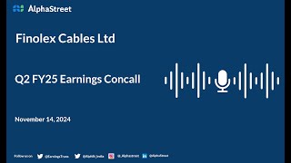 Finolex Cables Ltd Q2 FY202425 Earnings Conference Call [upl. by River]