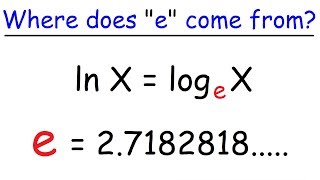 Logarithms  e  Eulers Number [upl. by Arraek]