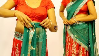 How to Wear a Half Saree and Look Stunning  New look [upl. by Naynek518]