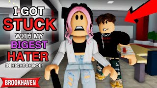 I GOT STUCK WITH MY BIGGEST HATER IN HIGH SCHOOL Roblox Brookhaven 🏡RP  CoxoSparkle2 [upl. by Yenaled]